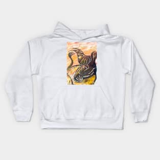 bull portrait Kids Hoodie